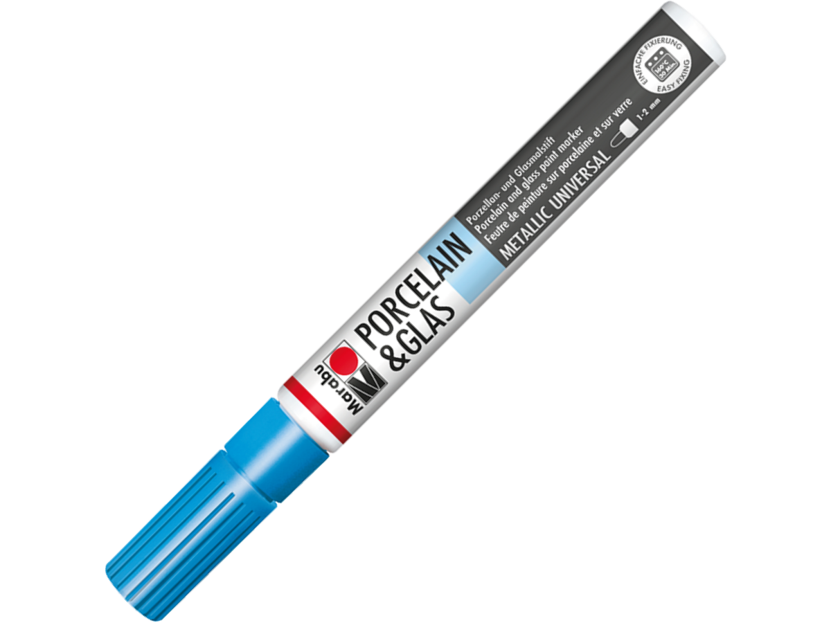 MARABU PORZELLAN + GLAS PAINTER 1-2MM 751 METALLIC BLAU 1