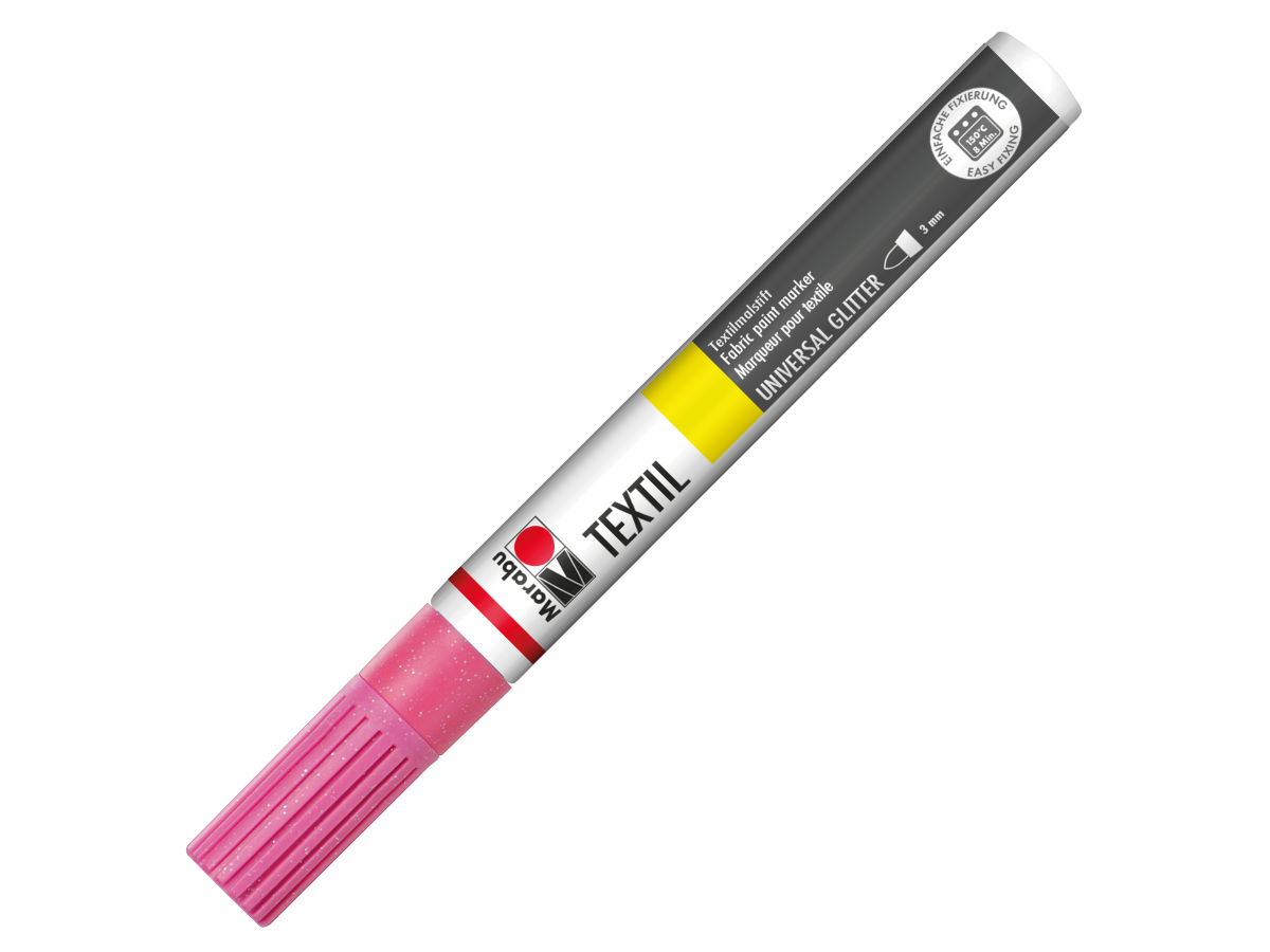MARABU TEXTIL PAINTER  3MM ROSA GLITTER 1