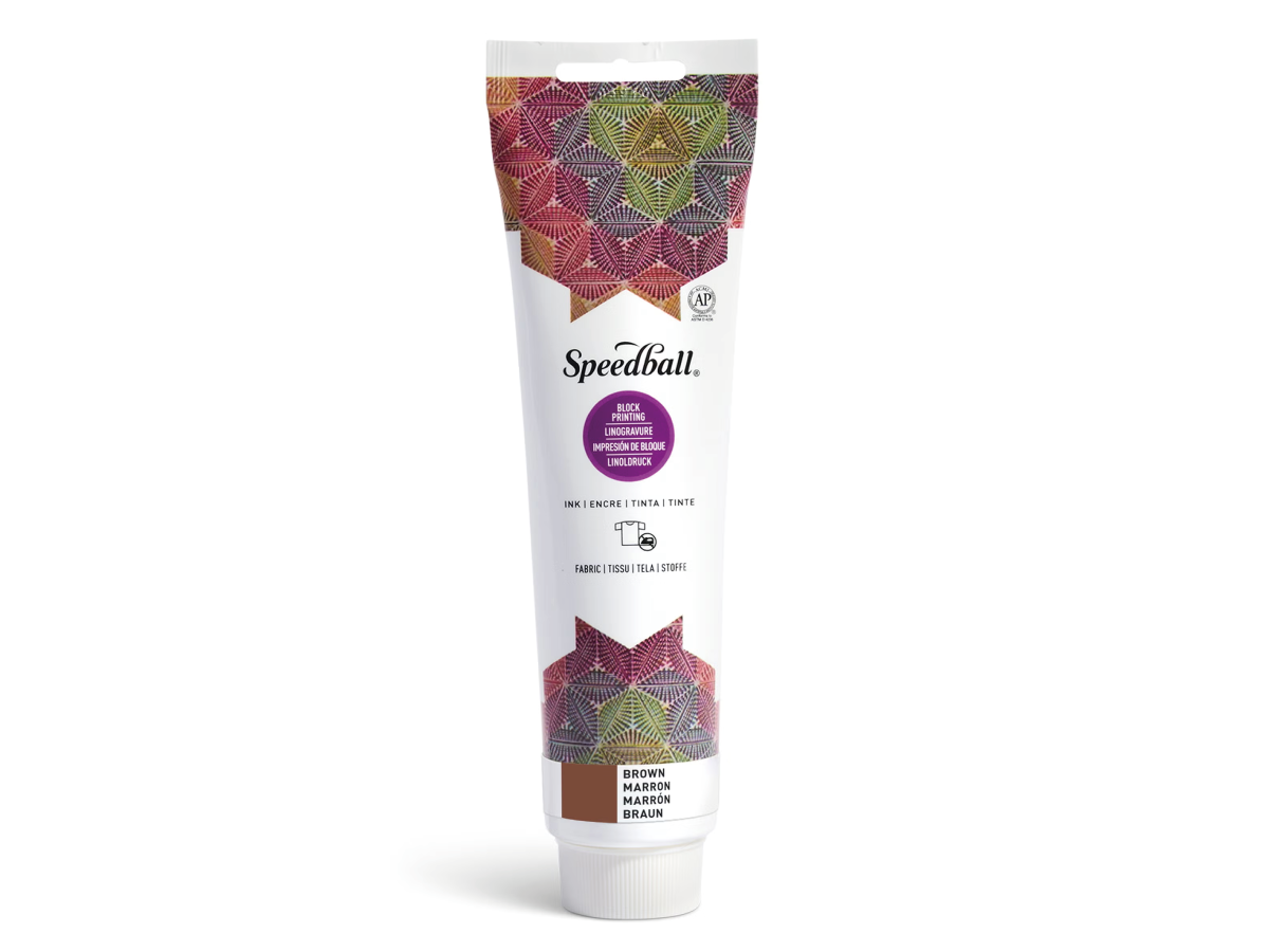 SPEEDBALL FABRIC BLOCKPRINTING INK 148ML BROWN 1