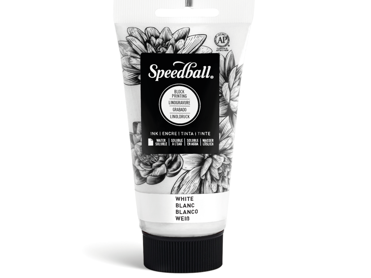 SPEEDBALL WATER-SOLUBLE BLOCKPRINTING INK 75ML WEISS 1