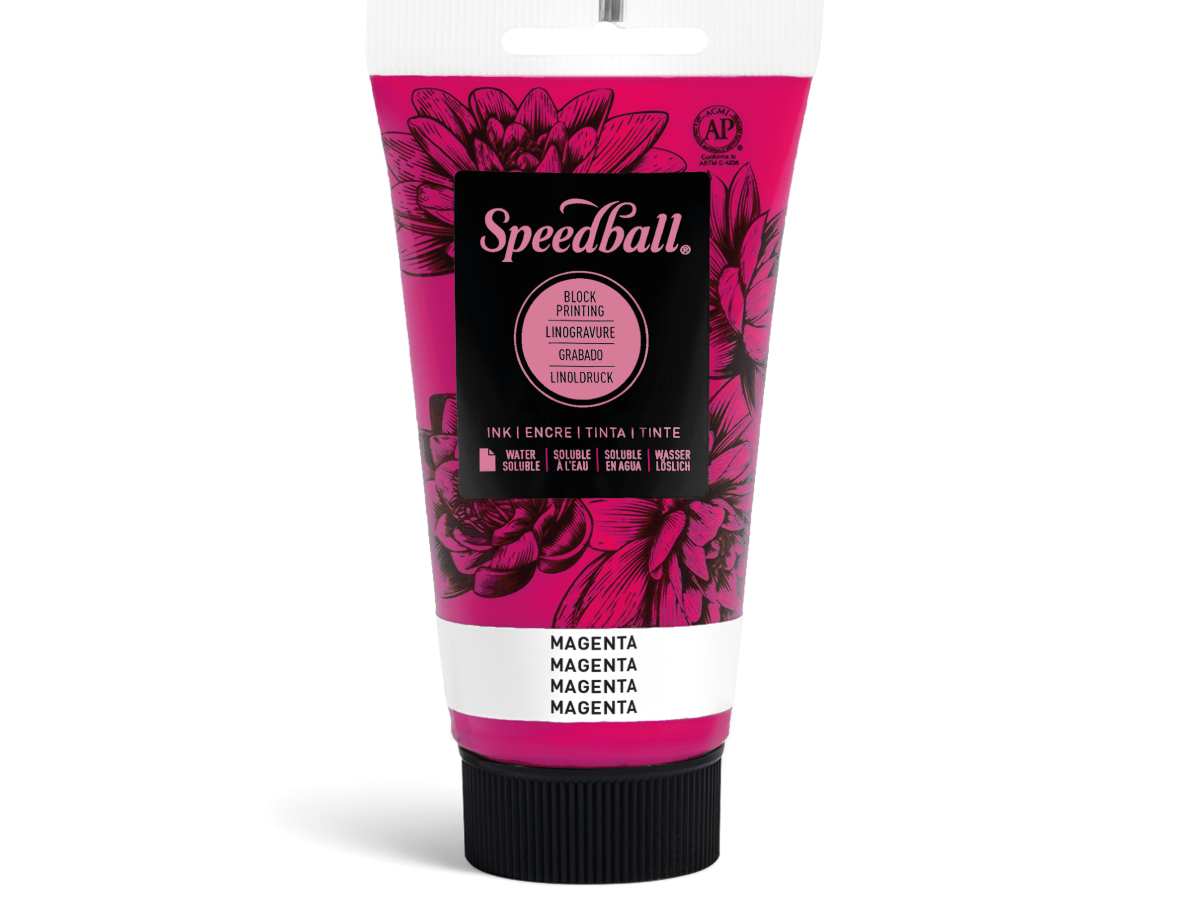 SPEEDBALL WATER-SOLUBLE BLOCKPRINTING INK 75ML MAGENTA 1