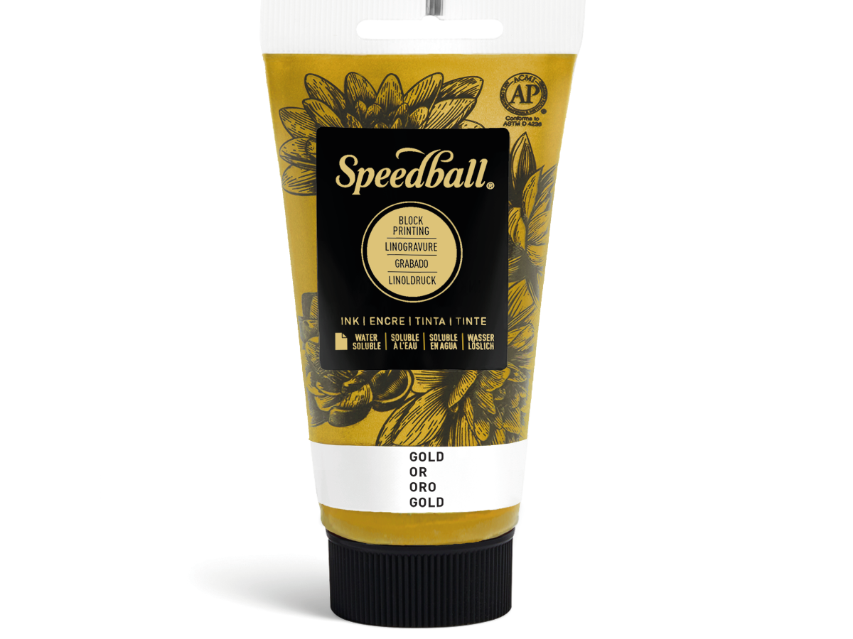 SPEEDBALL WATER-SOLUBLE BLOCKPRINTING INK 75ML GOLD 1