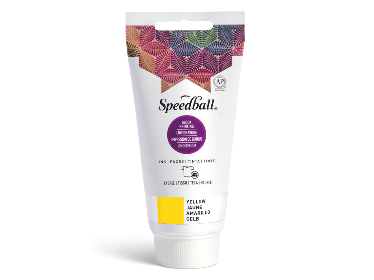 SPEEDBALL FABRIC BLOCKPRINTING INK 75ML YELLOW 1
