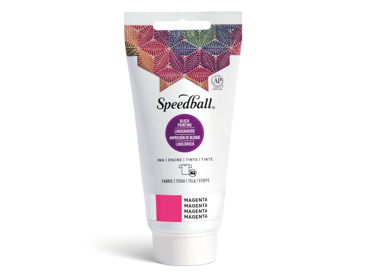 SPEEDBALL FABRIC BLOCKPRINTING INK 75ML MAGENTA 1