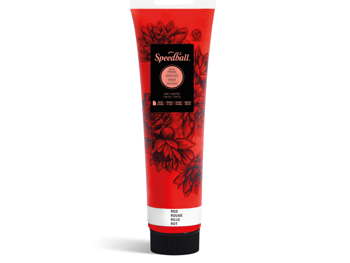 SPEEDBALL WATER-SOLUBLE BLOCK PRINTING INK 148ML ROT 1