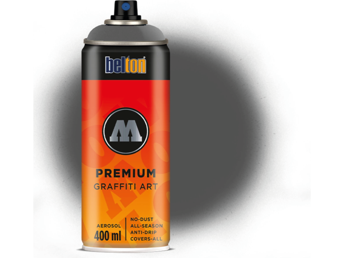 MOLOTOW BELTON PREMIUM 400ML 221-2 BLACK GREY MIDDLE OP=OP 1
