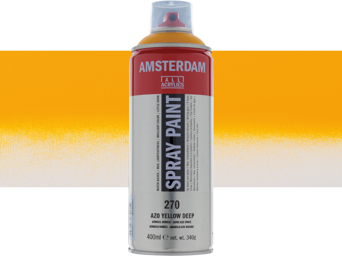 AMSTERDAM SPRAYPAINT 400ML 270 AZOGELB DUNKEL 1