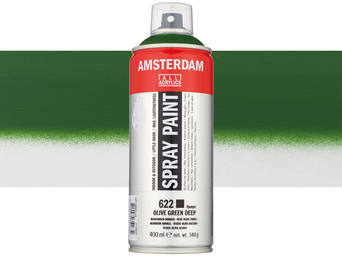 AMSTERDAM SPRAYPAINT 400ML 622 OLIVGRUN DUNKEL 1