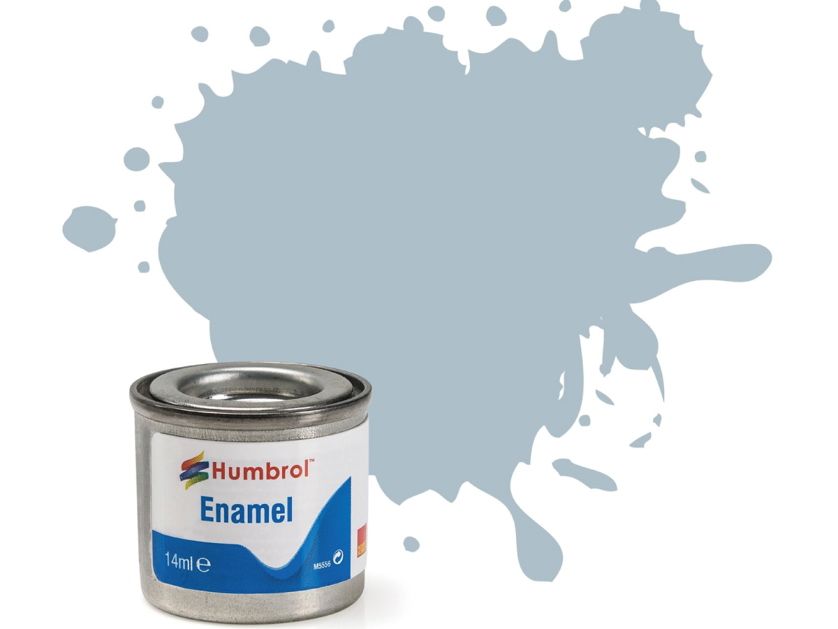 HUMBROL EMAILLE 14ML 127 US GHOST GRAU SEIDENGLANZ 1