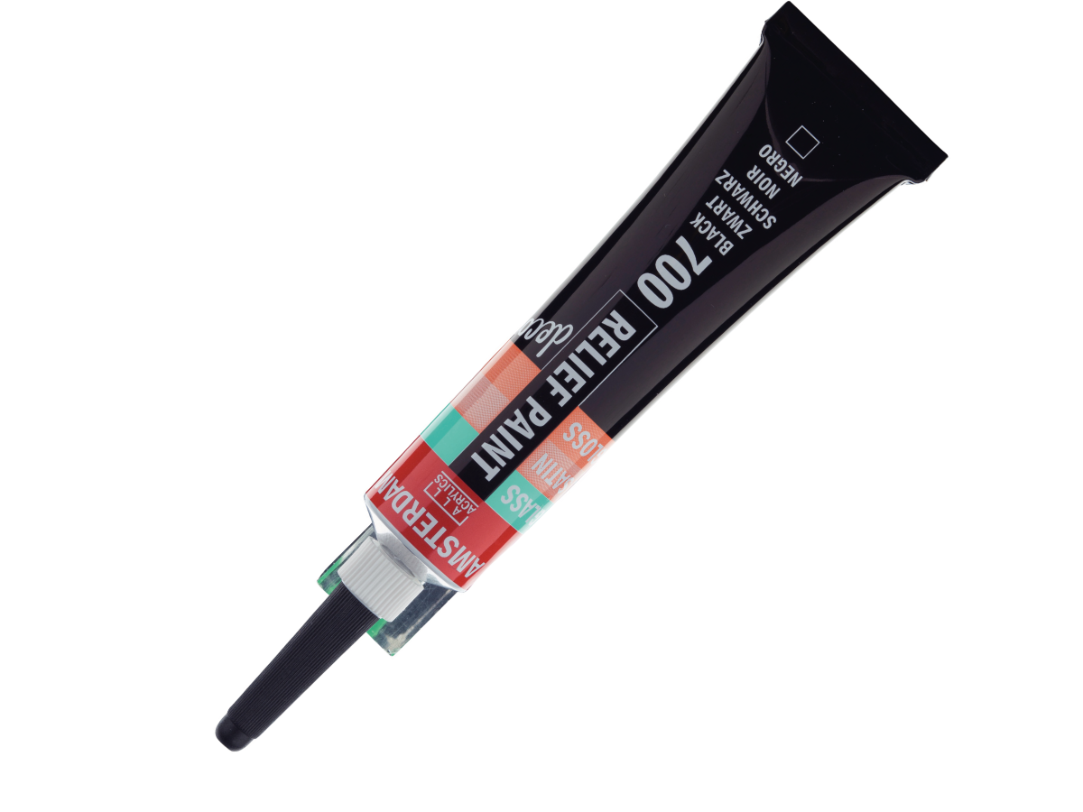 AMSTERDAM RELIEFPAINT 20ML 700 BLACK 1