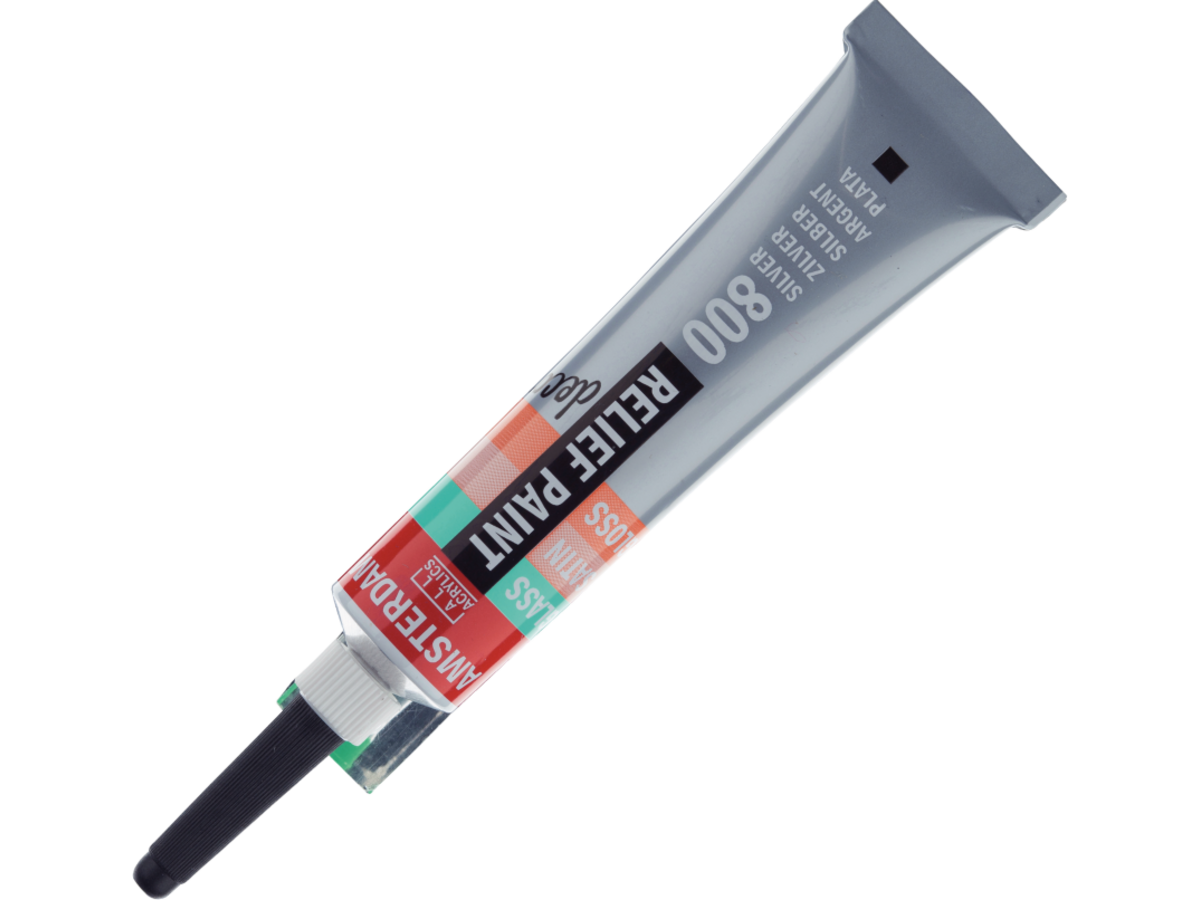 AMSTERDAM RELIEFPAINT 20ML 800 SILVER 1