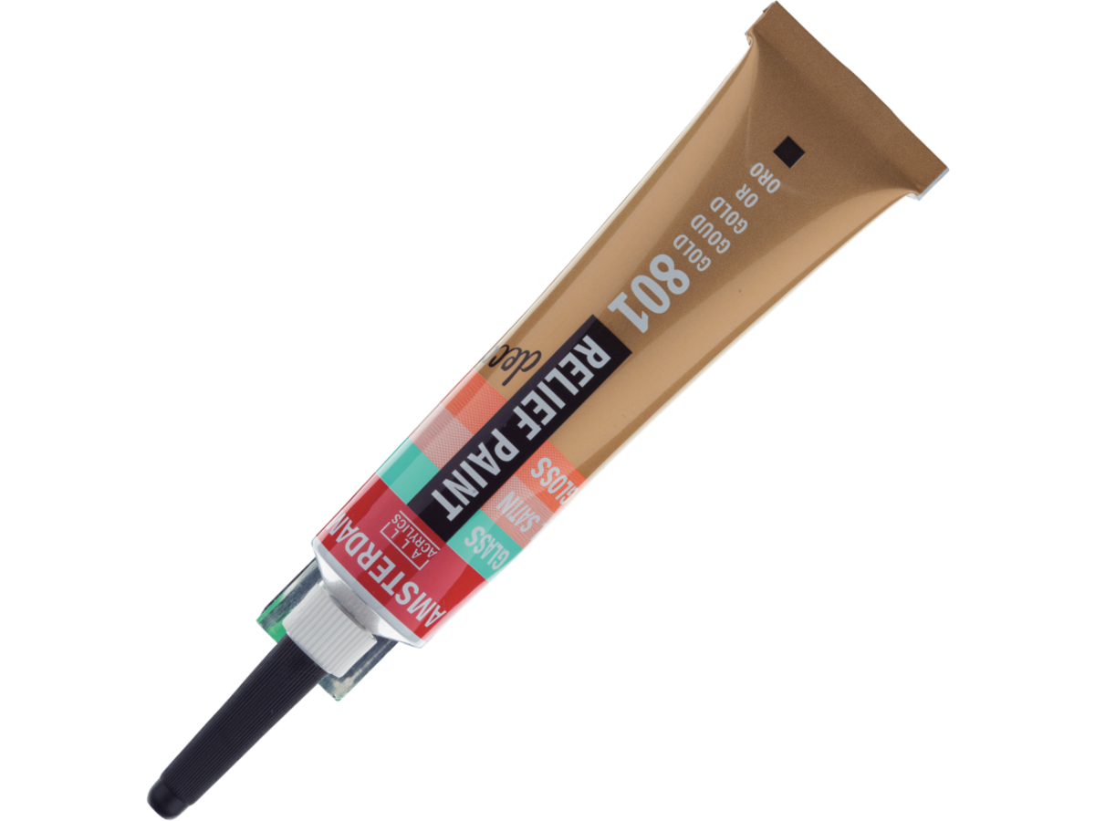 AMSTERDAM RELIEFPAINT 20ML 801 GOLD 1