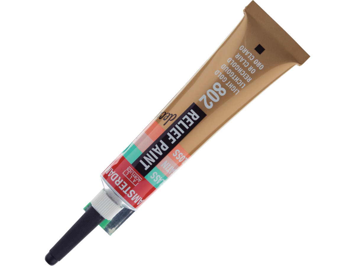AMSTERDAM RELIEFPAINT 20ML 802 LIGHT GOLD 1