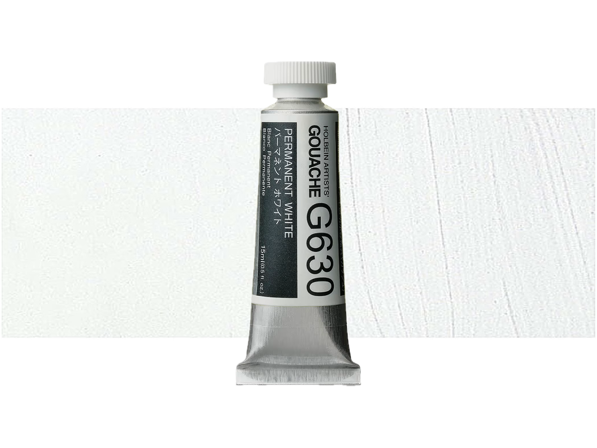 HOLBEIN ARTISTS' GOUACHE 15ML PERMANENT WHITE G630 1