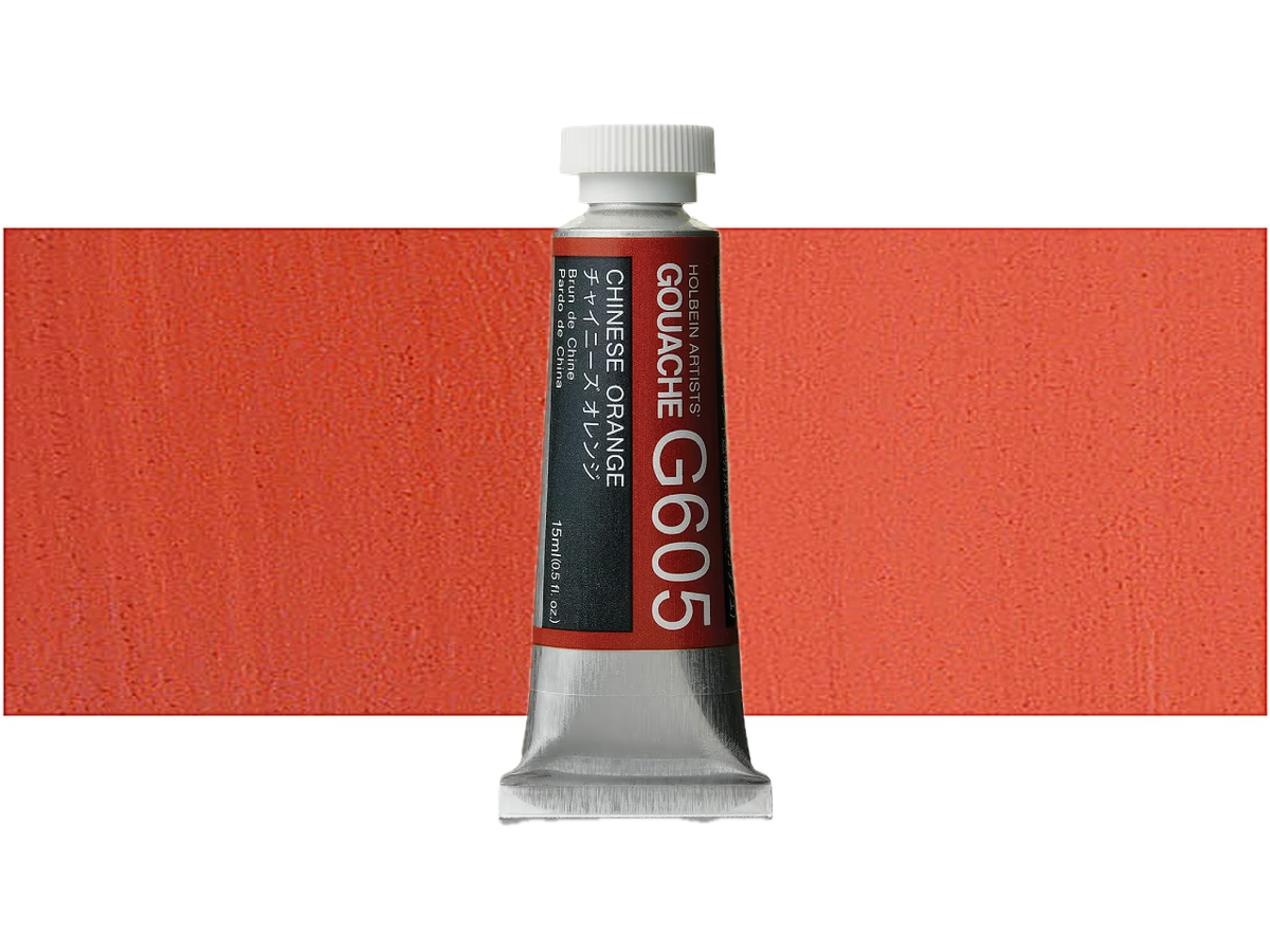 HOLBEIN ARTISTS' GOUACHE 15ML CHINESE ORANGE G605 1