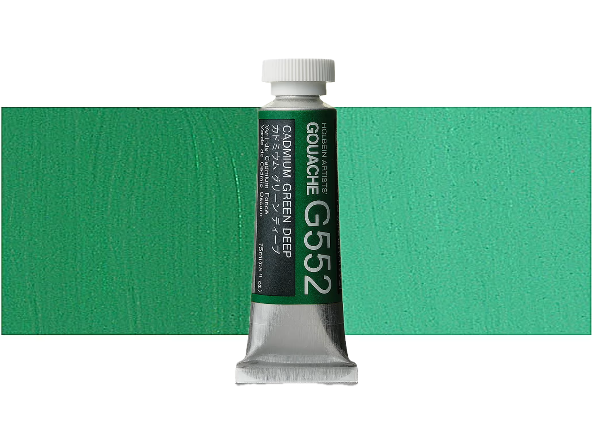 HOLBEIN ARTISTS' GOUACHE 15ML CADMIUM GREEN DEEP G552 1