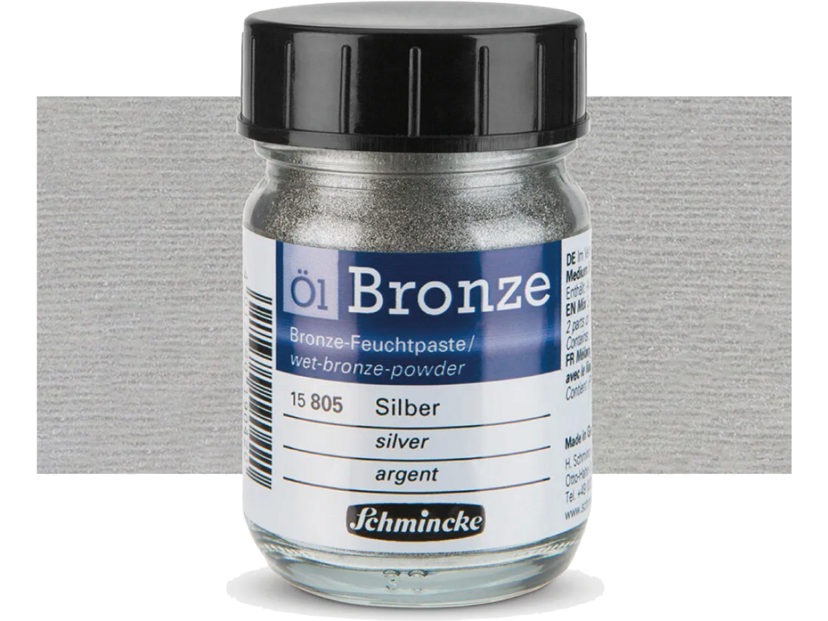 SCHMINCKE OIL BRONZE 50ML SILVER 805 1