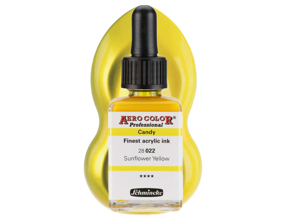 SCHMINCKE AERO COLOR ACRYLIC INK CANDY 28ML 022 SUNFLOWER YELLOW 1