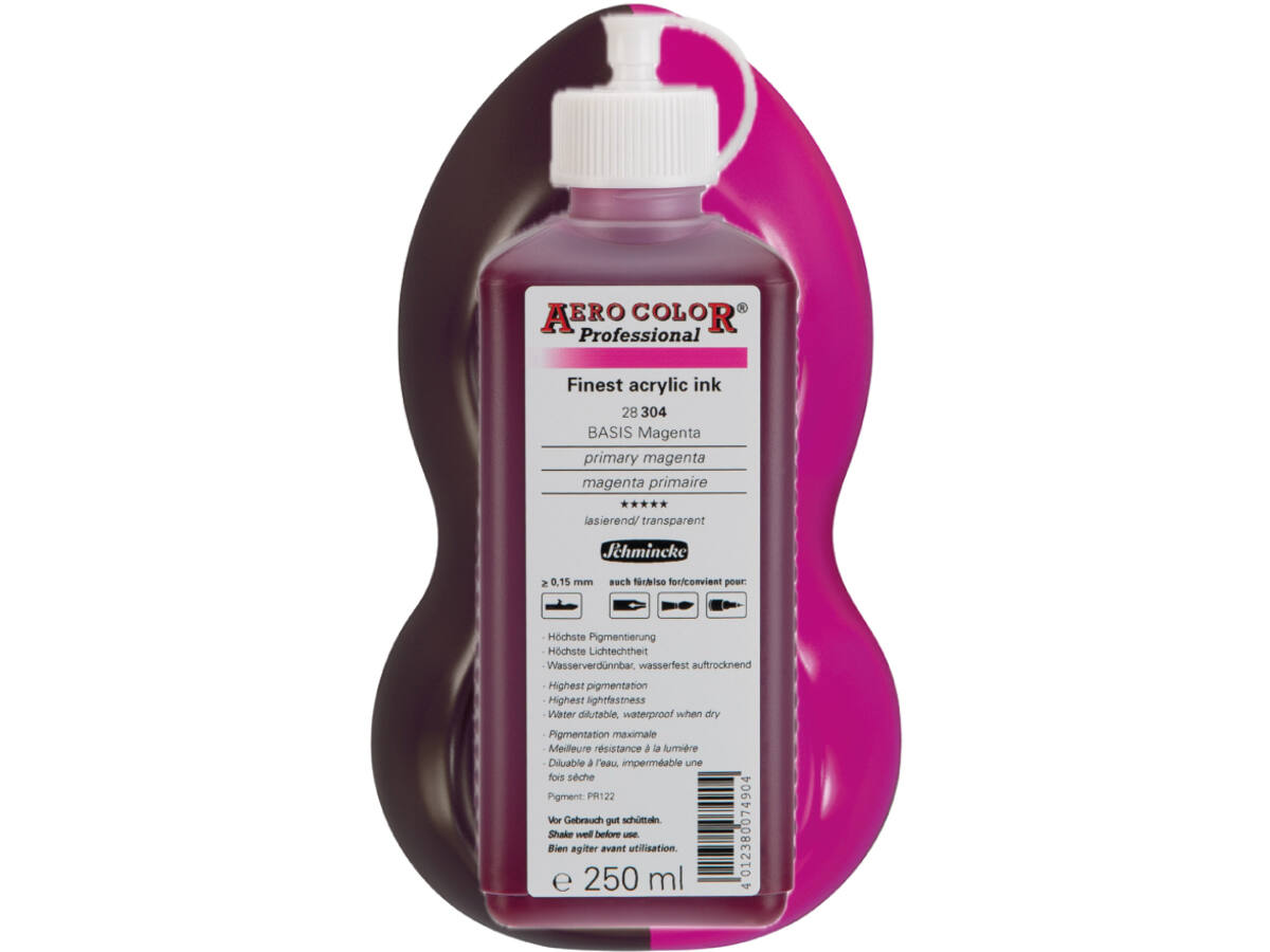 SCHMINCKE AERO COLOR ACRYLIC INK 250ML 304 PRIMARY MAGENTA 1