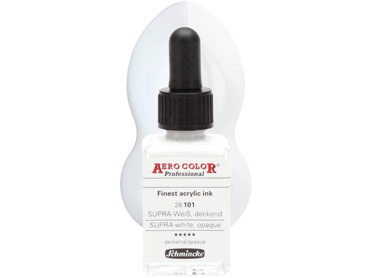 SCHMINCKE AERO COLOR ACRYLIC INK 28ML 101 SUPRA-WEISS 1