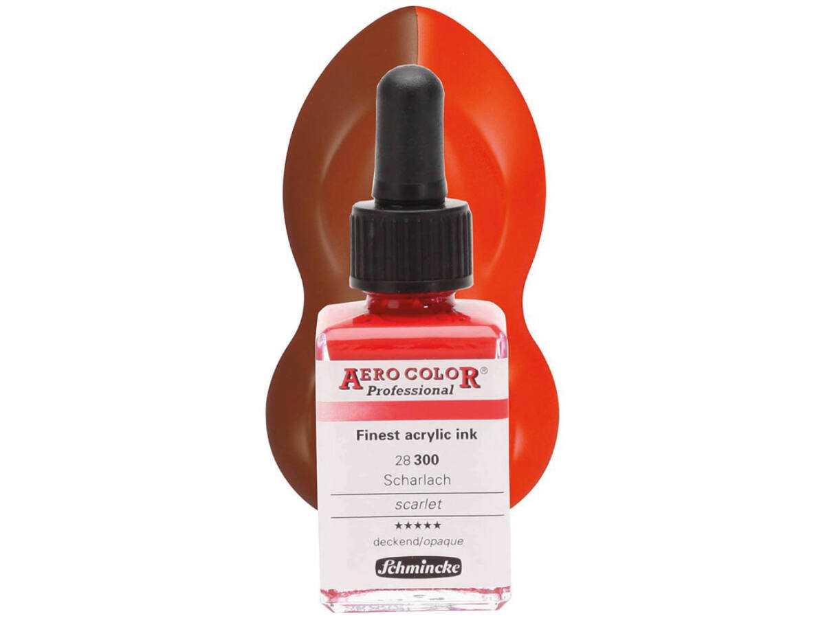 SCHMINCKE AERO COLOR ACRYLIC INK 28ML 300 SCHARLACH 1