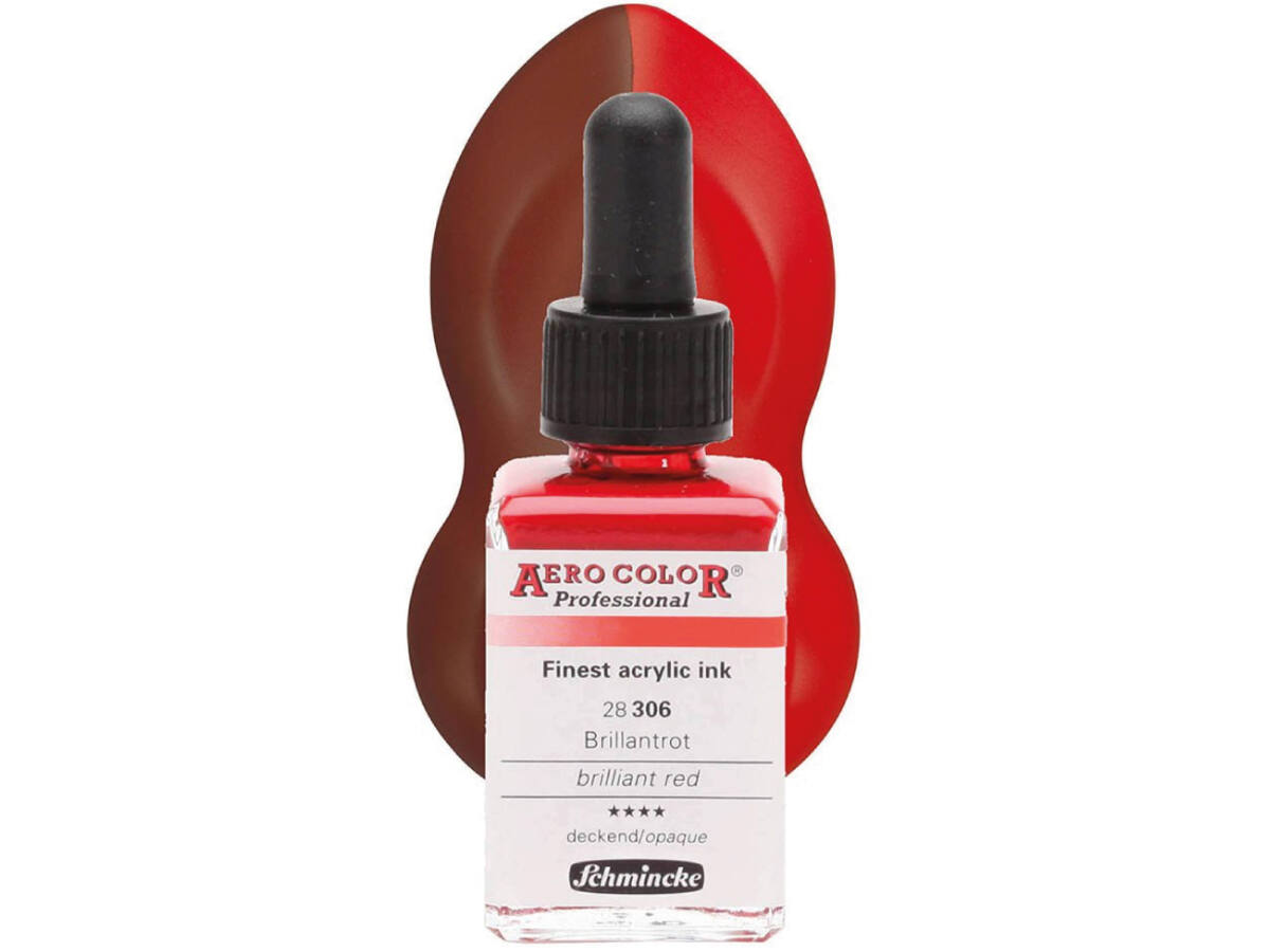 SCHMINCKE AERO COLOR ACRYLIC INK 28ML 306 BRILLANTROT 1