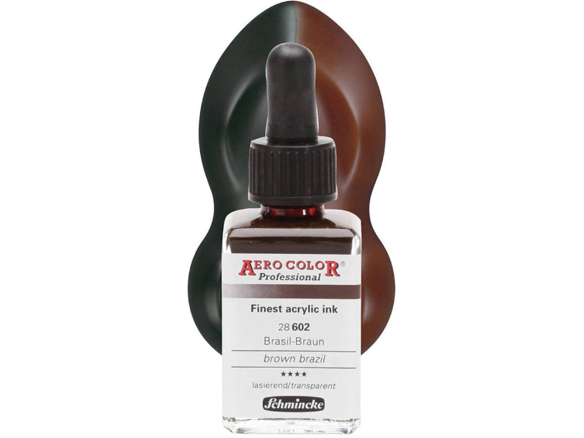 SCHMINCKE AERO COLOR ACRYLIC INK 28ML 602 BRASIL-BRAUN 1