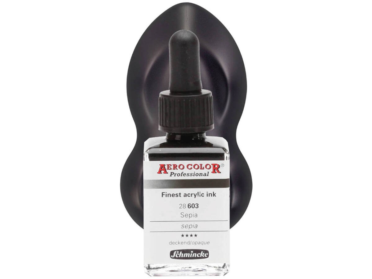 SCHMINCKE AERO COLOR ACRYLIC INK 28ML 603 SEPIA 1