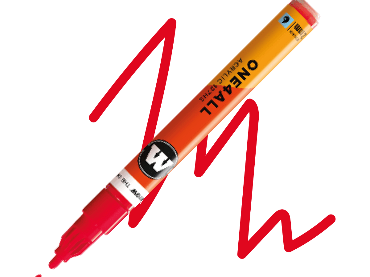 MOLOTOW ONE4ALL MARKER 127HS 243 2MM MARKER CHERRY RED 1