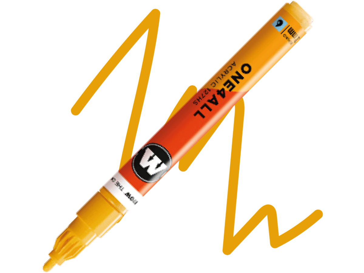 MOLOTOW ONE4ALL MARKER 127HS 258 2MM MARKER MUSTARD YELLOW 1