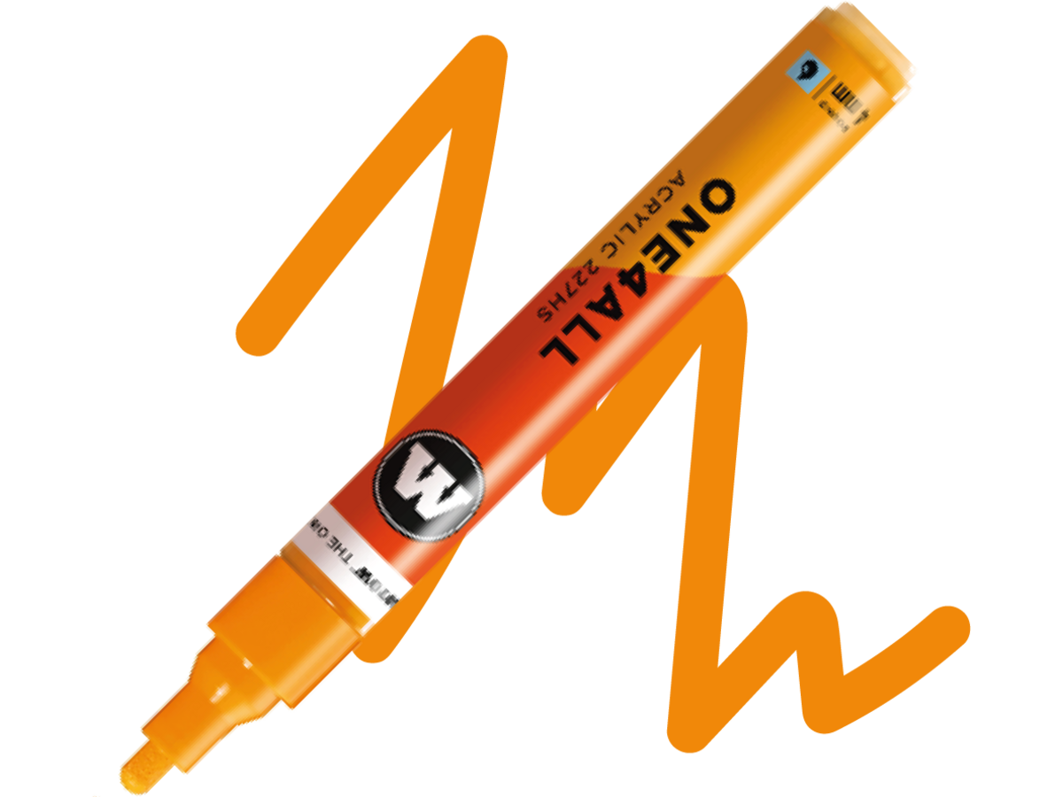 MOLOTOW ONE4ALL MARKER 227HS 240 4MM MARKER LIGHT ORANGE 1