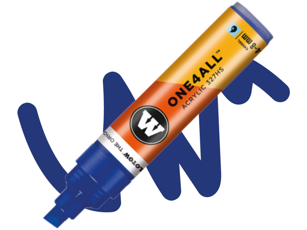 MOLOTOW ONE4ALL MARKER 327HS 204 4-8MM TRUE BLUE 1