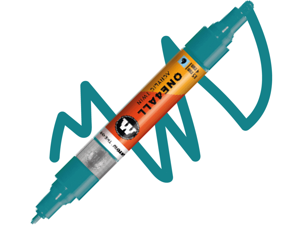 MOLOTOW ONE4ALL TWIN MARKER 255 1,5-4MM AQUA 1