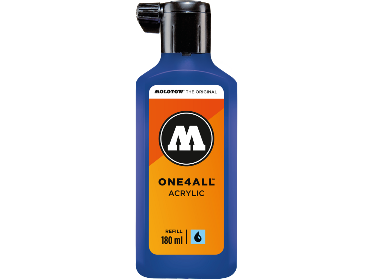 MOLOTOW ONE4ALL REFILL 180ML 204 TRUE BLUE 1