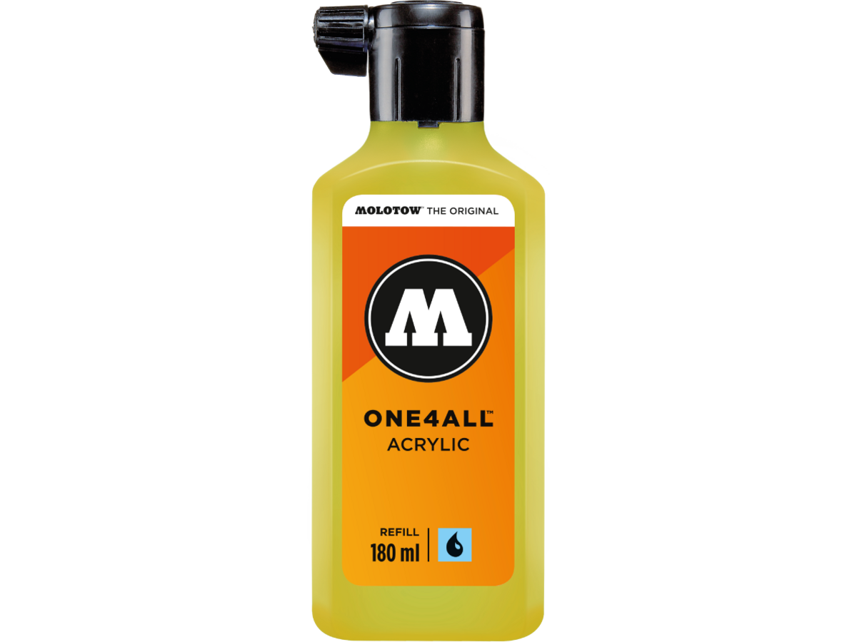 MOLOTOW ONE4ALL REFILL 180ML 220 NEON YELLOW FLUOR 1
