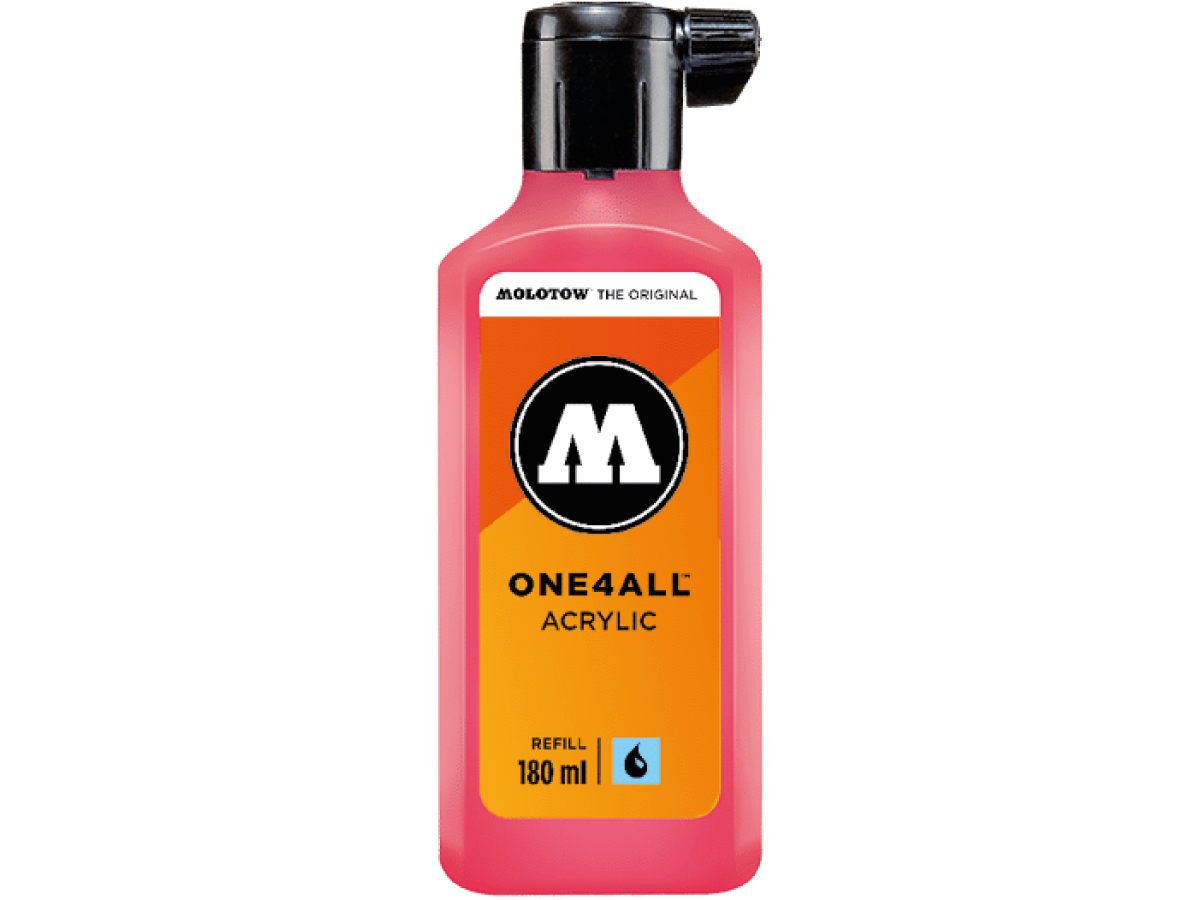 MOLOTOW ONE4ALL REFILL 180ML 262 NEON RED FLUO 1