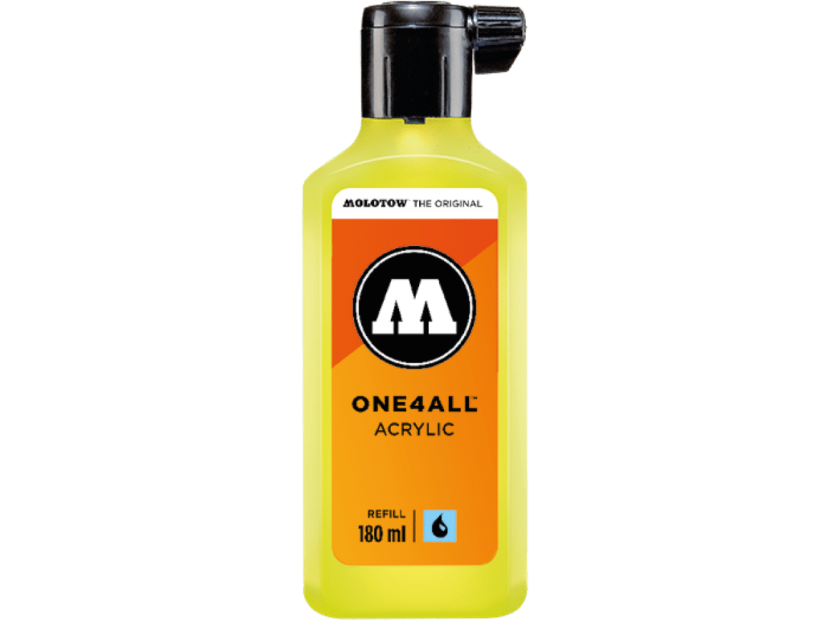 MOLOTOW ONE4ALL REFILL 180ML 263 NEON GREEN LIGHT FLUO 1