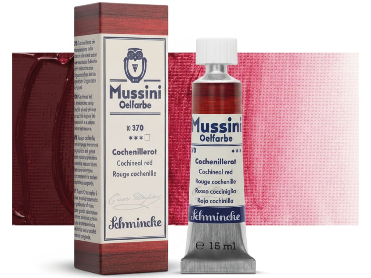 SCHMINCKE MUSSINI  HISTORISCHE ÖLFARBE 15 ML COCHENILLEROT WECK=WECK 1