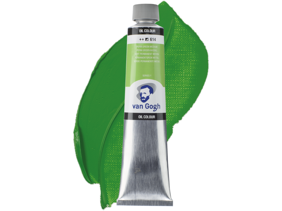 TALENS VAN GOGH ÖLFARBE 200ML PERMANENT GRÜN MITTEL 614 1