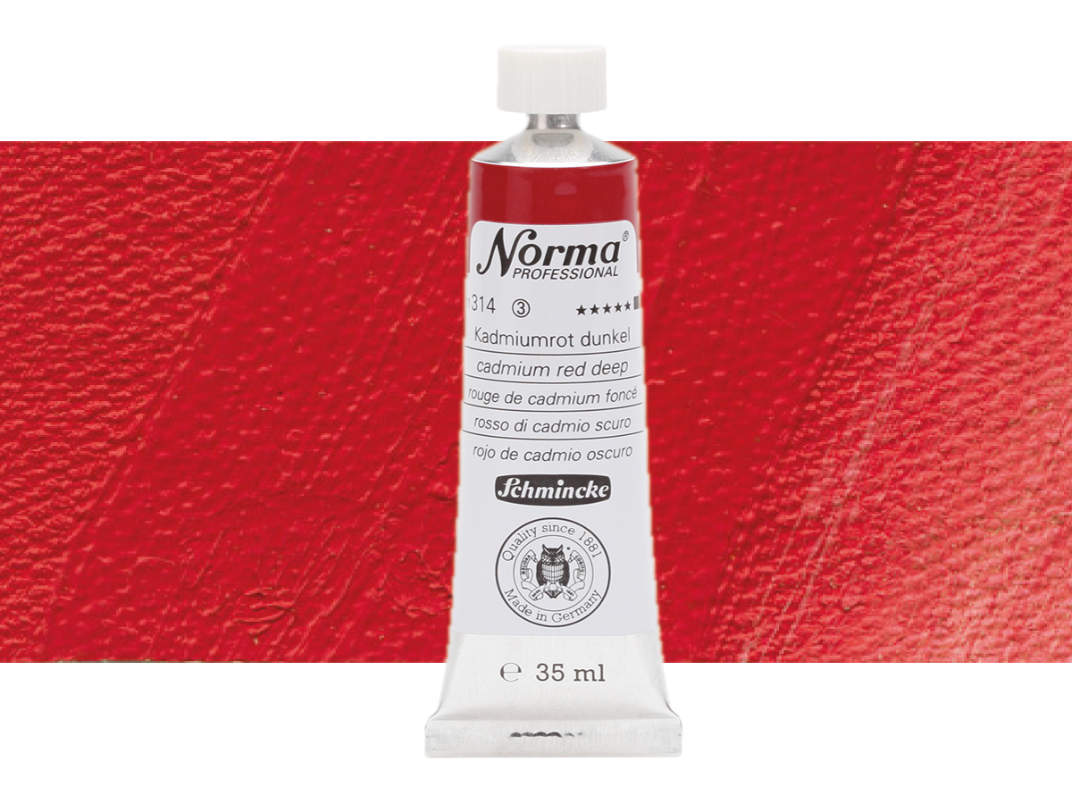 SCHMINCKE NORMA ÖLFARBE 35ML S3 314 KADMIUMROT DUNKEL 1