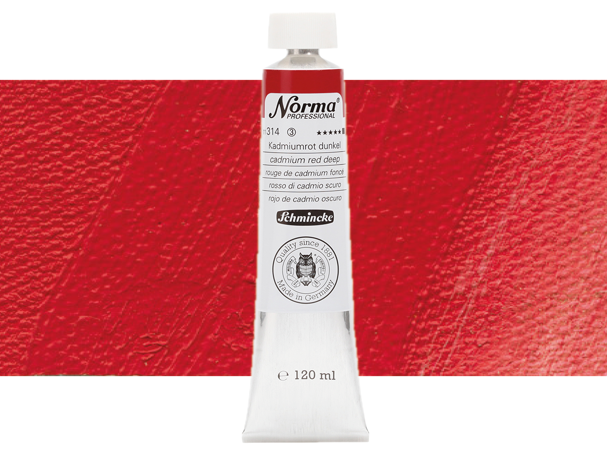 SCHMINCKE NORMA ÖLFARBE 120ML S3 314 KADMIUMROT DUNKEL 1