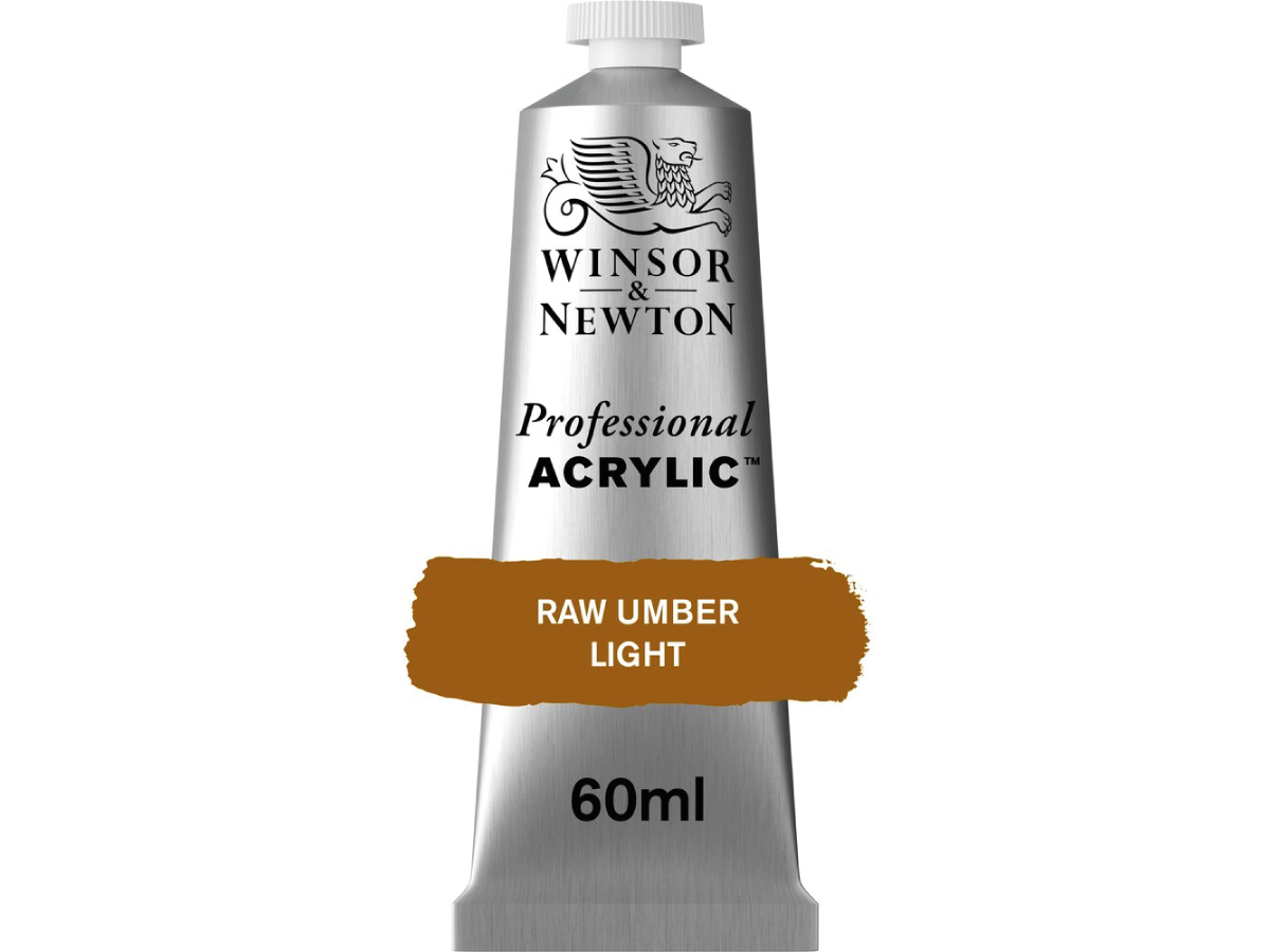 WINSOR & NEWTON PROFESSIONAL ACRYLIC 60ML 557 RAW UMBER LIGHT 1