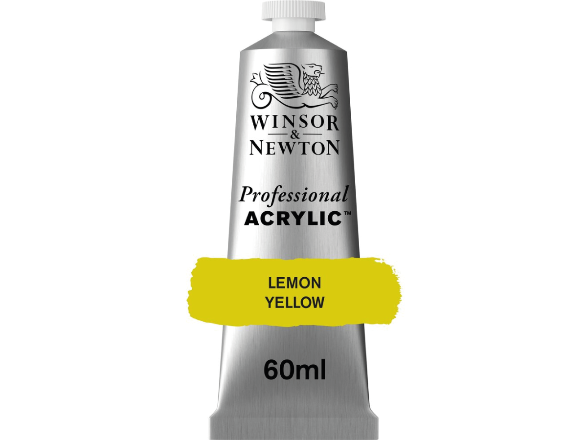 WINSOR & NEWTON PROFESSIONAL ACRYLIC 60ML 347 LEMON YELLOW 1