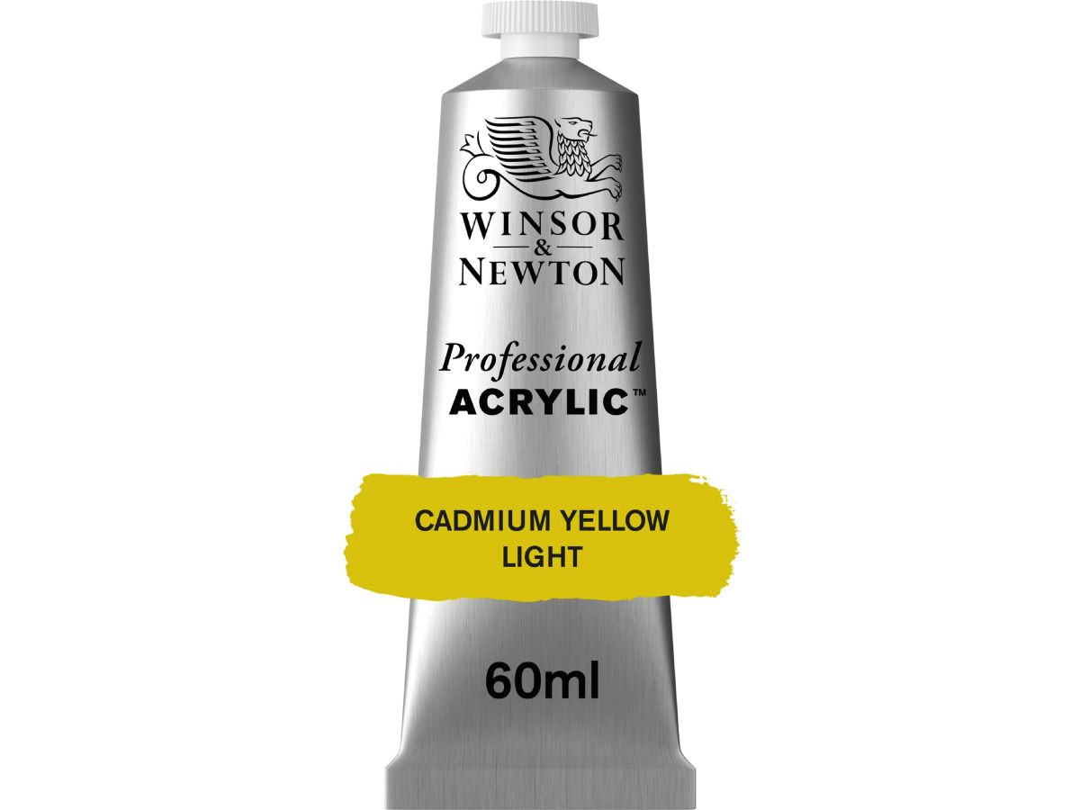 WINSOR & NEWTON PROFESSIONAL ACRYLIC 60ML 113 CADMIUM YELLOW LGHT 1