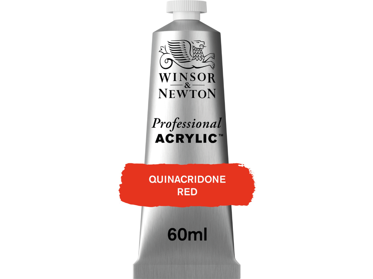 WINSOR & NEWTON PROFESSIONAL ACRYLIC 60ML 548 QUINACRIDONE RED 1
