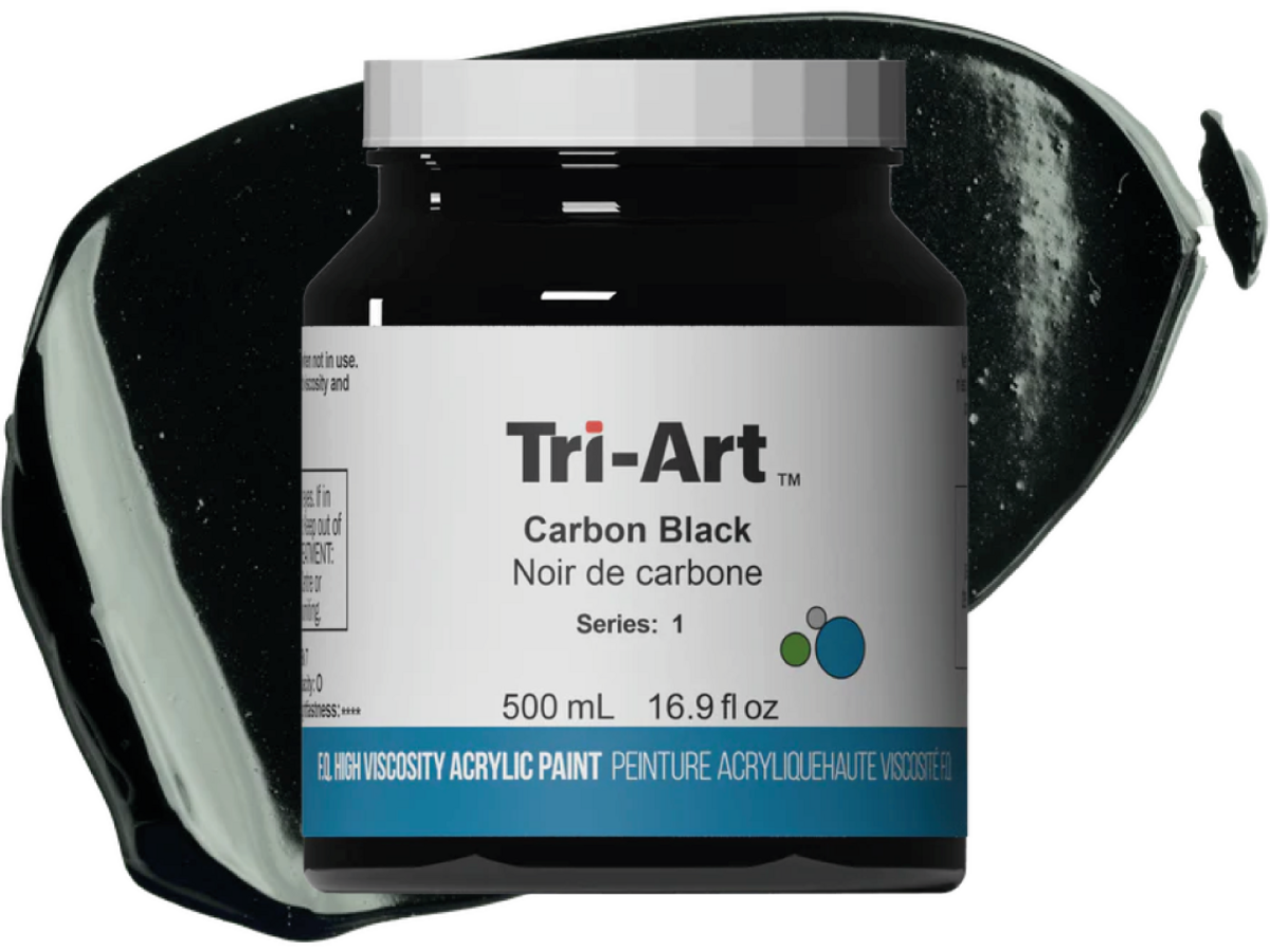 TRI-ART ACRYLFARBE 500ML S1 CARBONSCHWARZ 1