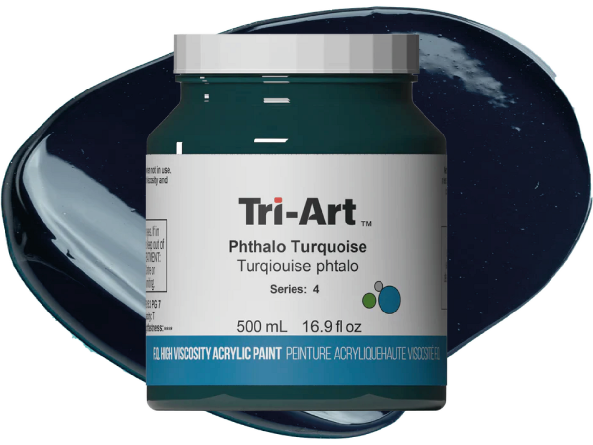 TRI-ART ACRYLFARBE 500ML S4  PHTHALOBLAU TÜRKIS 404 1