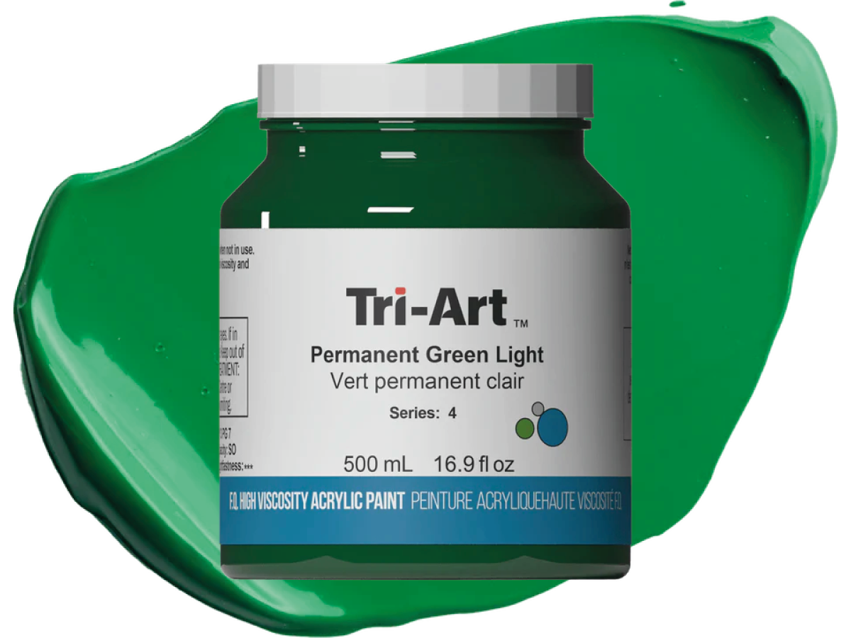 TRI-ART ACRYLFARBE 500ML S4  PERMANENTGRÜN HELL 406 1