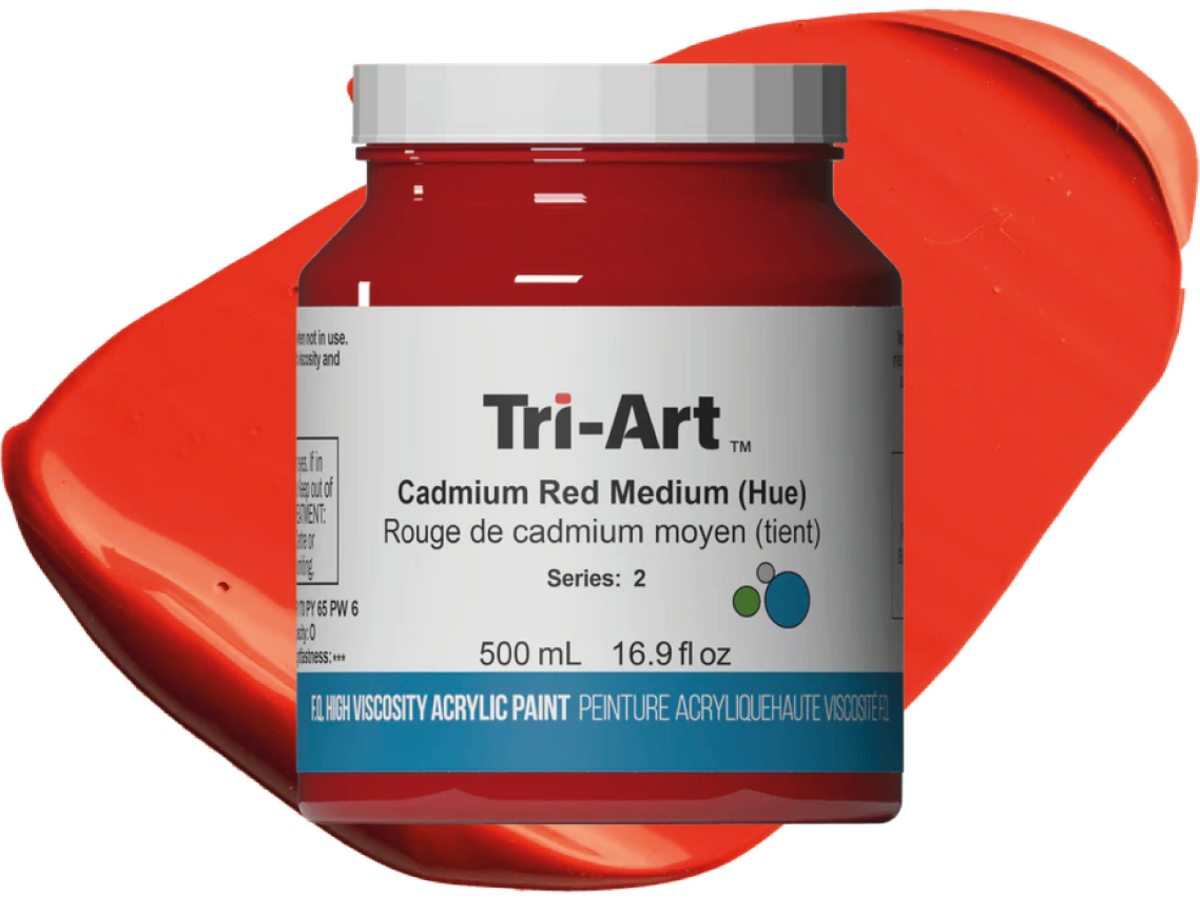 TRI-ART ACRYLFARBE 500ML S5 KADMIUMROT MITTEL FARBTON 1