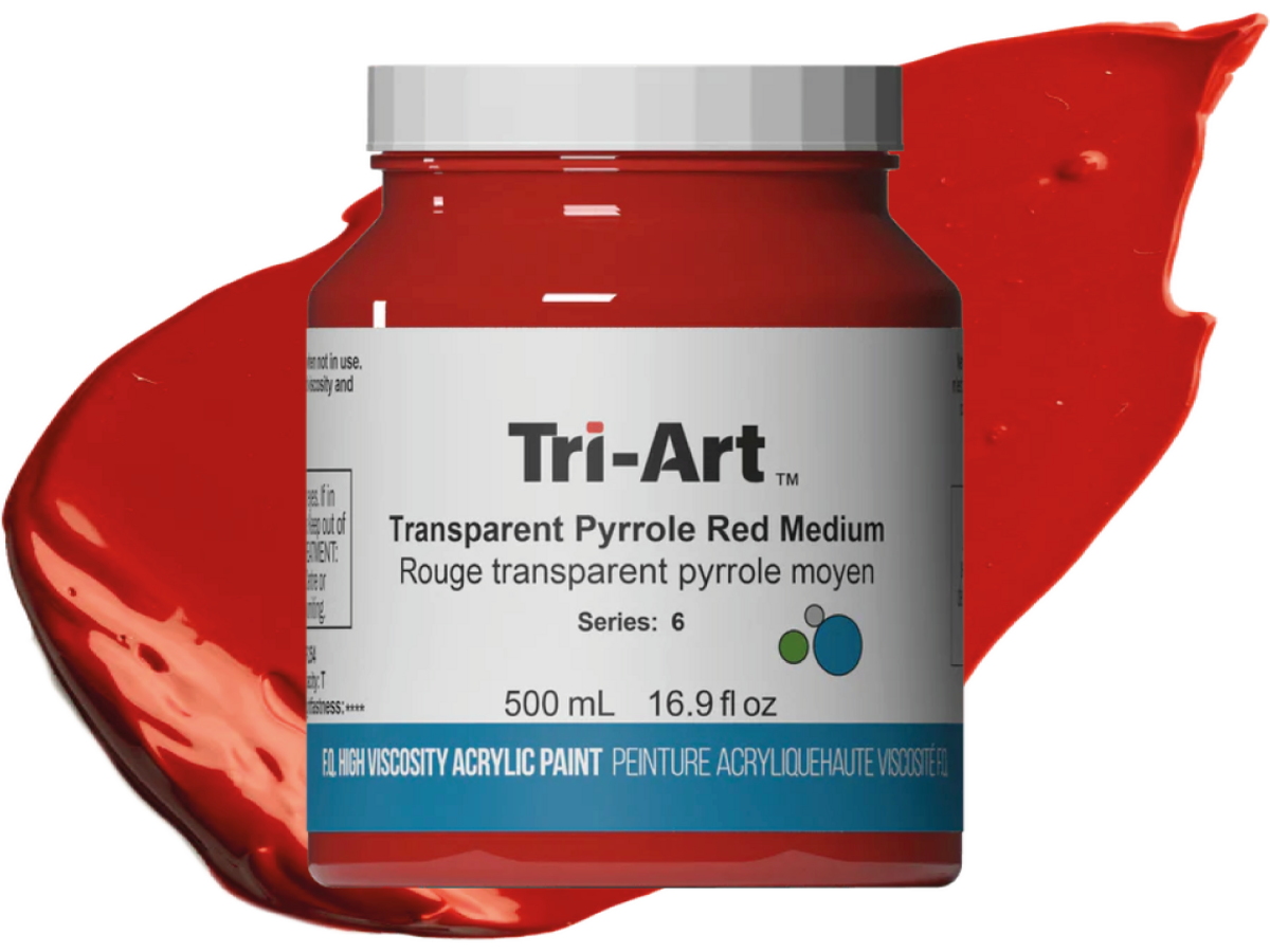 TRI-ART ACRYLFARBE 500ML S6  PYRROLROT TRANSPARENT MEDIUM 1